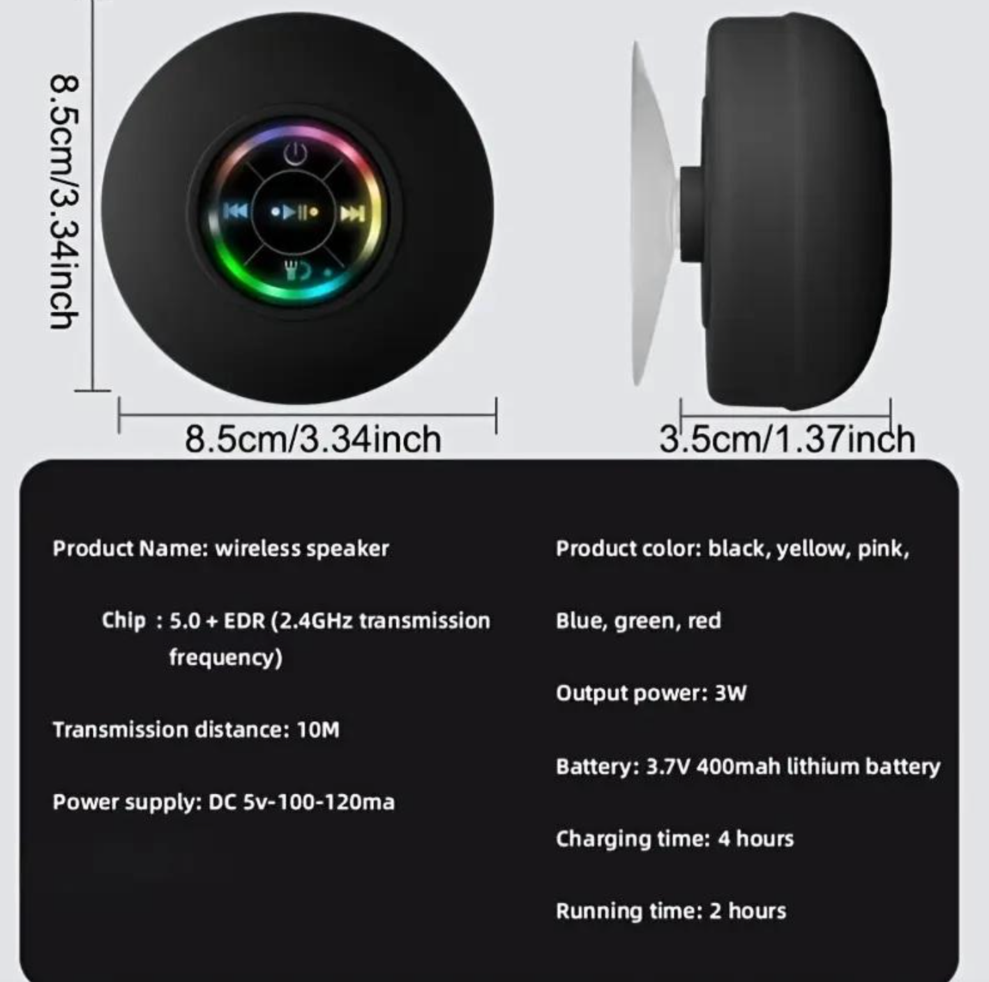 LED Wireless Bluetooth Speaker